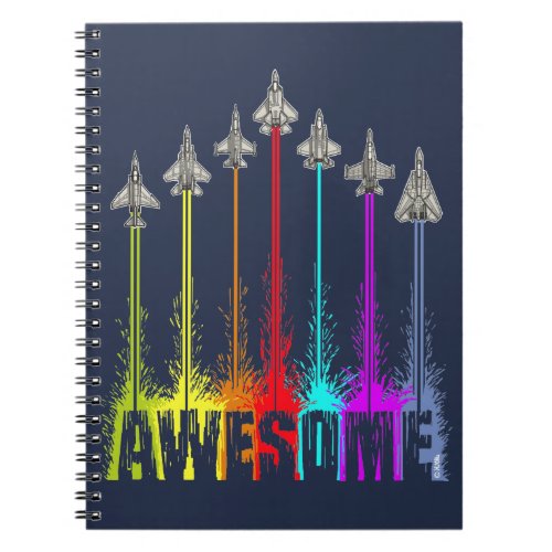 Awesome fighter jets notebook