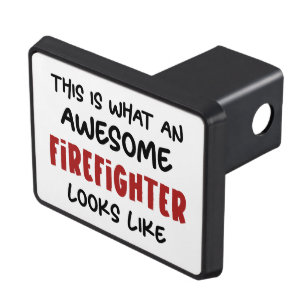 Awesome Firefighter Funny Firefighter Hitch Cover