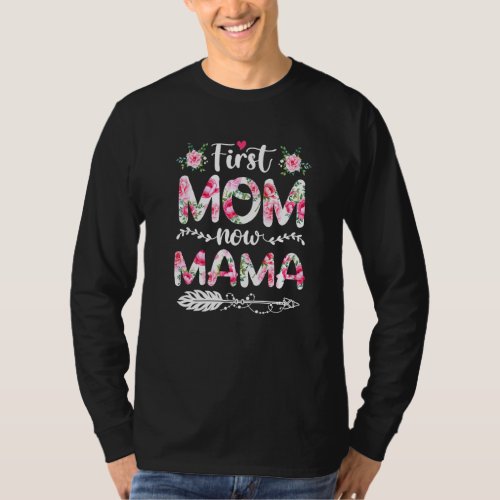 Awesome First Mom Now Mama Family Matching Mothers T_Shirt