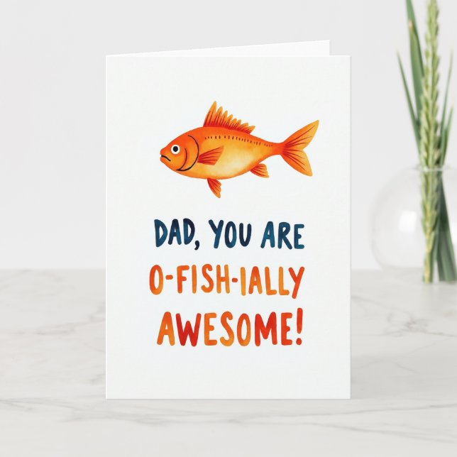 Awesome Fish Fathers Day Card (Front)