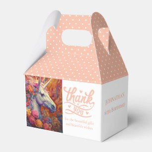 AWESOME FLORAL UNICORN FAVOR BOXES