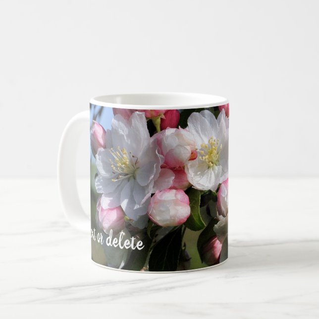 Awesome Flower Blossoms Personalized Coffee Mug (Front Left)