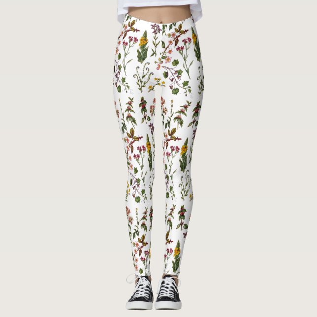 Awesome flowery botanical leggings (Front)