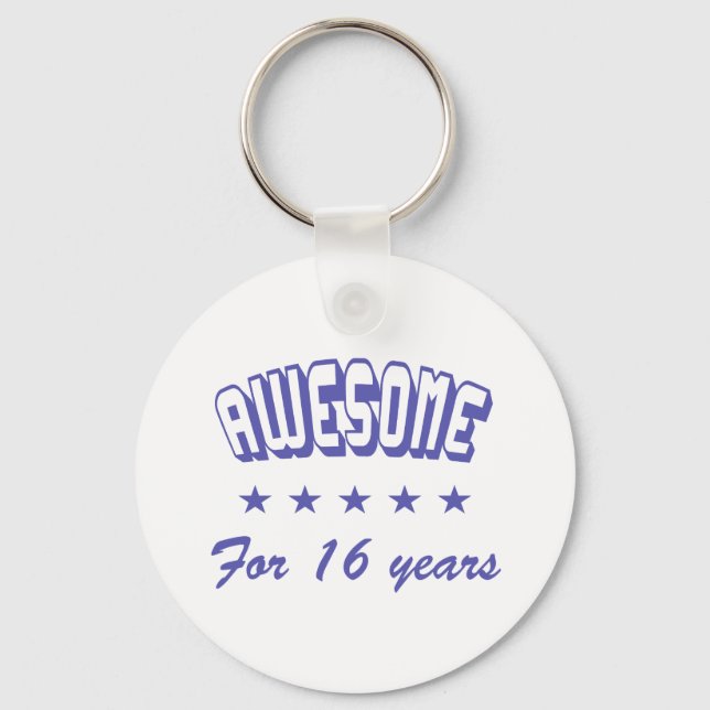 Awesome For 16 Years Keychain (Front)
