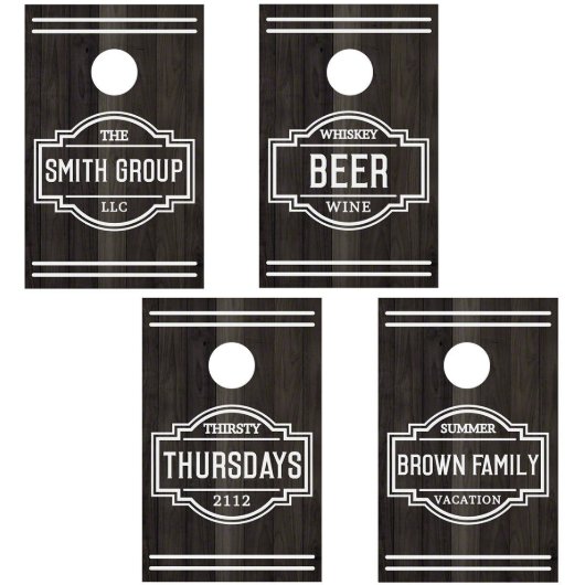 Awesome Fremont Engraved Wooden Cornhole Set (Designs)