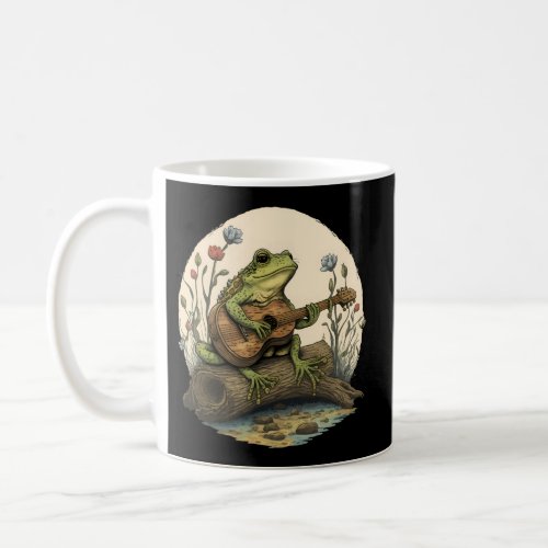 Awesome Frog Playing Guitar Frog Playing Banjo On  Coffee Mug