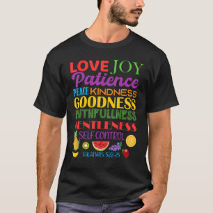 Awesome Galatians Fruit Of The Spirit Religious Ve T-Shirt
