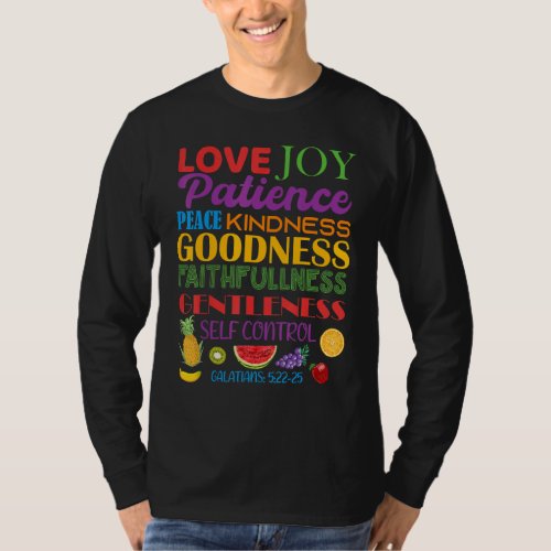 Awesome Galatians Fruit Of The Spirit Religious Ve T_Shirt