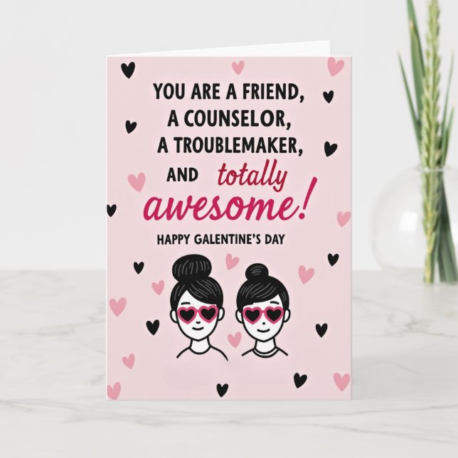 Awesome Galentines Friend Card (Front)