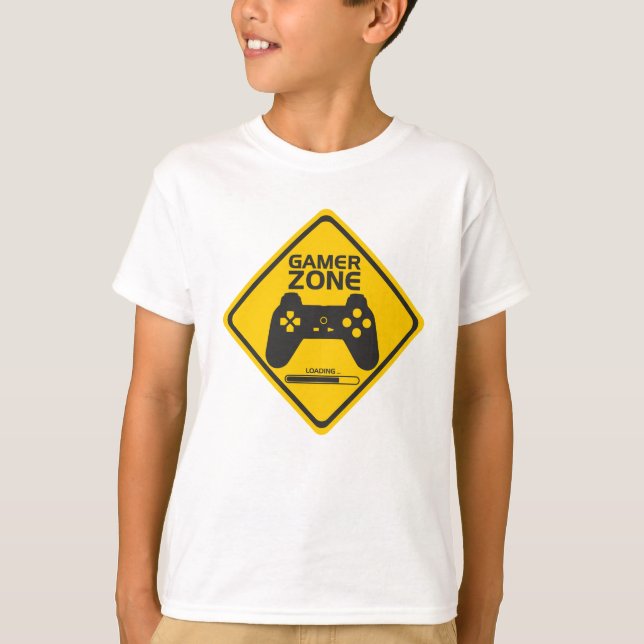 Awesome Gamer Zone | Videogame Controller T-Shirt (Front)