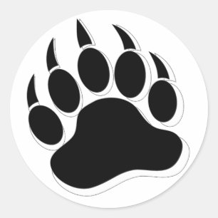 Awesome Gay Bear claw B&W 3D effect Classic Round Sticker