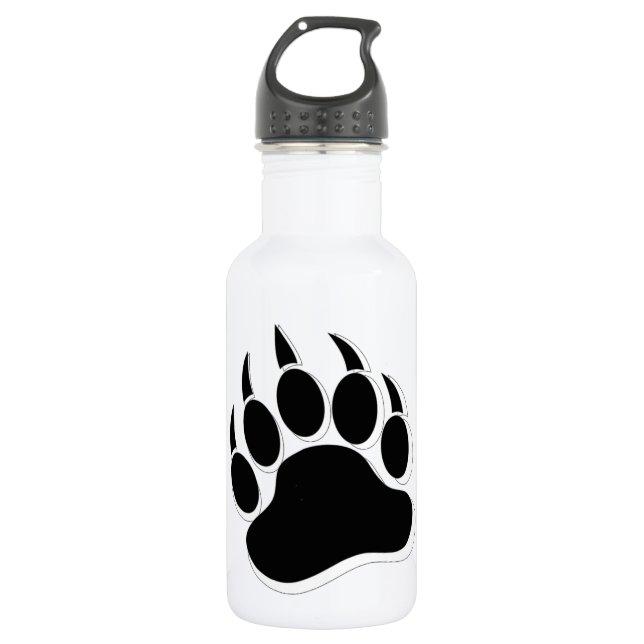 Awesome Gay Bear claw B&W 3D effect Water Bottle (Front)