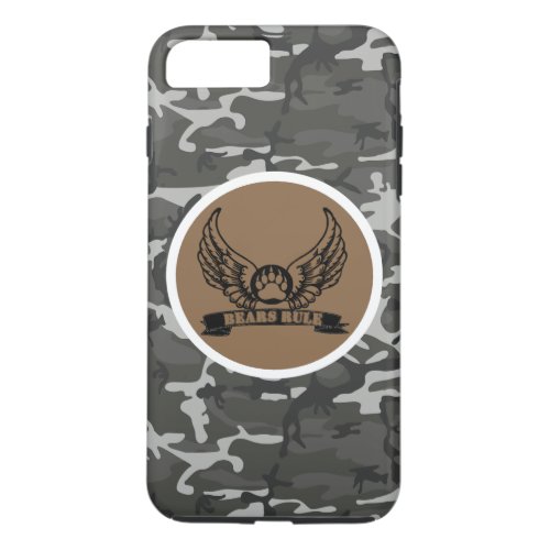 Awesome Gay Bear Pride Bears Rule Wings Urban Camo iPhone 8 Plus7 Plus Case