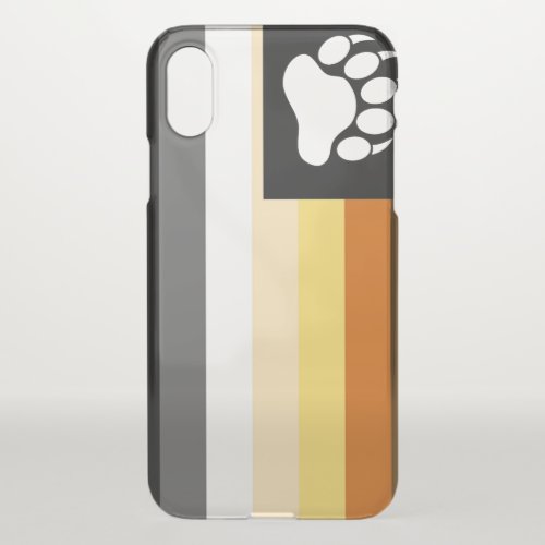 Awesome Gay Bears Pride Flag Bear Paw iPhone X Case