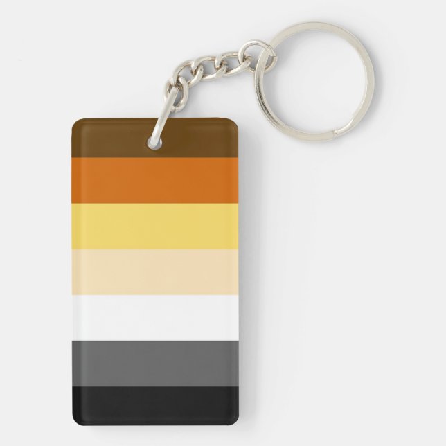 AWESOME GAY PRIDE AND BEAR PRIDE COLORS KEYCHAIN (Back)