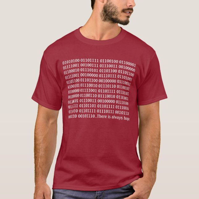 AWESOME GEEK BINARY CODE WITH MESSAGE T-Shirt (Front)