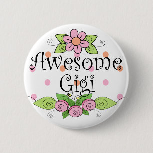 Awesome Gigi T-Shirt Pinback Button