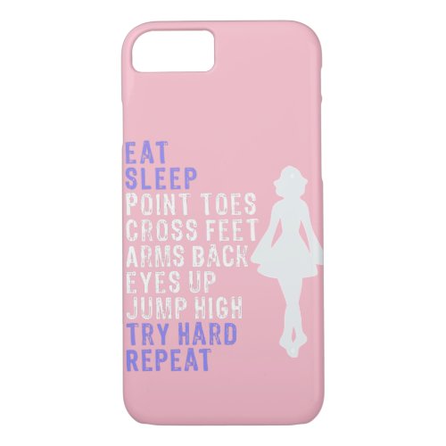 Awesome Girls Irish Dance Gift Eat Sleep Repeat iPhone 87 Case