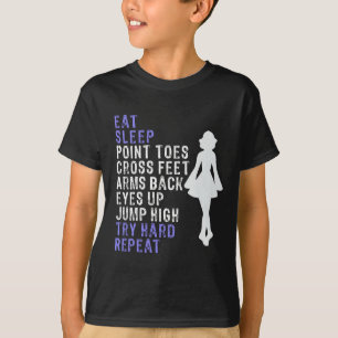Awesome Girls Irish Dance Gift Eat Sleep Repeat T-Shirt