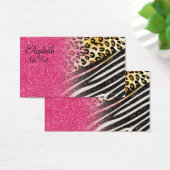 Awesome girly trendy leopard print, zebra stripes (Desk)