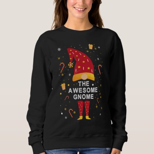 Awesome Gnome Christmas Plaid Matching Family Funn Sweatshirt