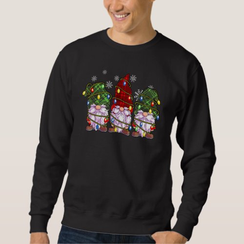 Awesome Gnomes Hats With Lights Christmas Pajama X Sweatshirt