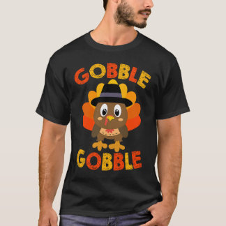 Awesome Gobble Gobble  Funny Turkey Pilgrim Lovers T-Shirt