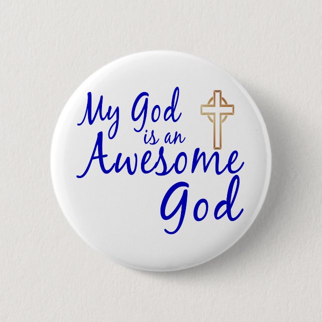 Awesome God Button (Front)