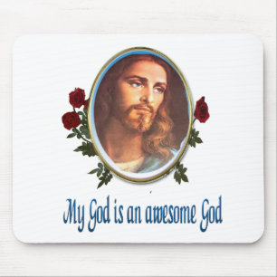 Awesome God Christian Mouse pad