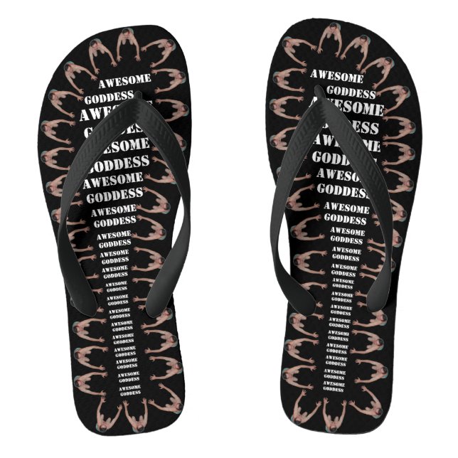 Awesome Goddess Army (WIDE STRAPS) Flip Flops (Footbed)