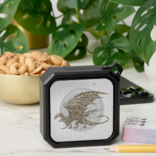 Awesome Golden Mosaic Dragon Bluetooth Speaker