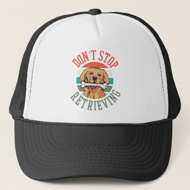 Awesome Golden Retriever Owners Quote Trucker Hat (Front)