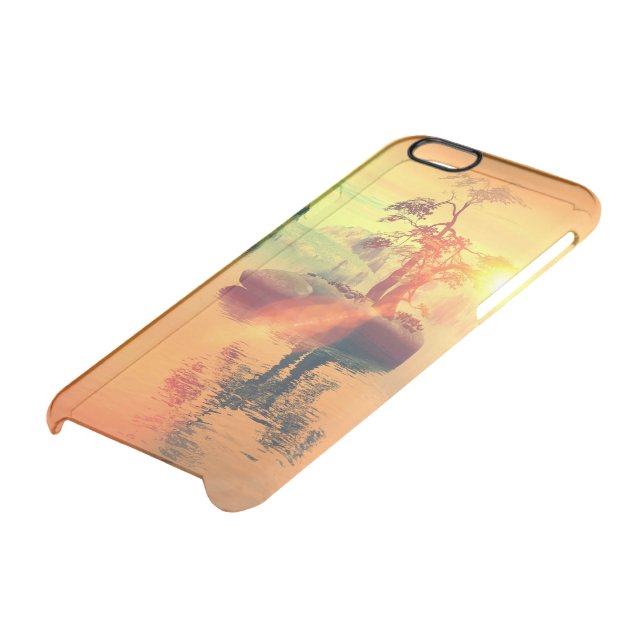 Awesome golden sunset on the sea uncommon iPhone case (Bottom)