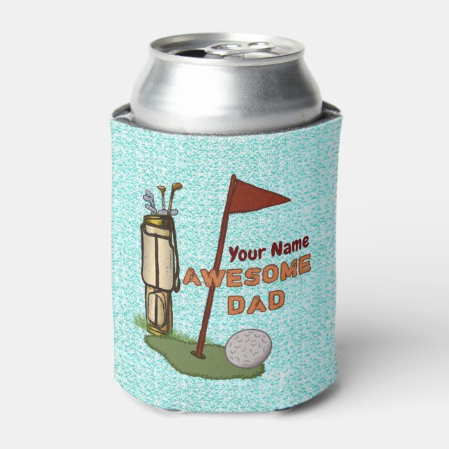 Awesome Golf Dad custom Can Cooler (Can Front)