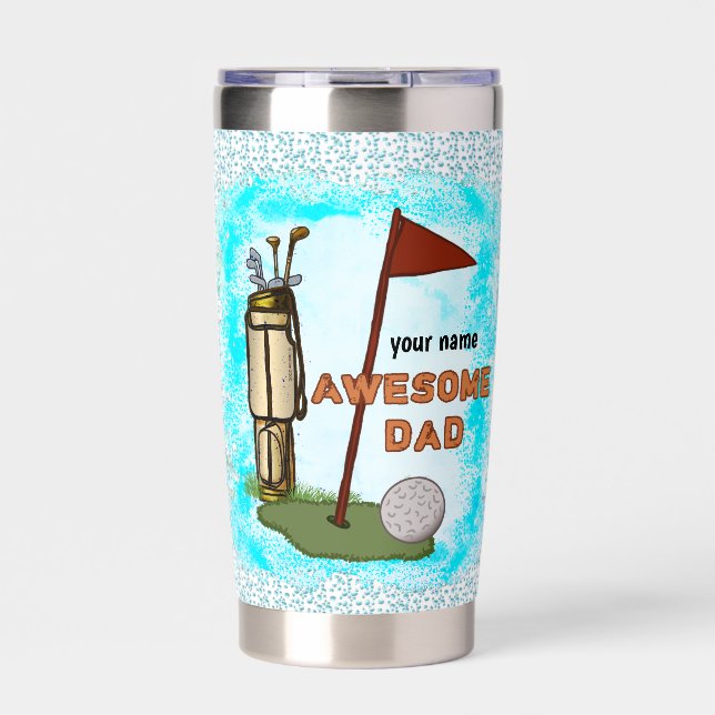Awesome Golf Dad  Insulated Tumbler (Front)