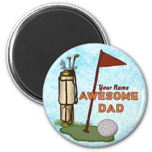 Awesome Golf Dad Magnet