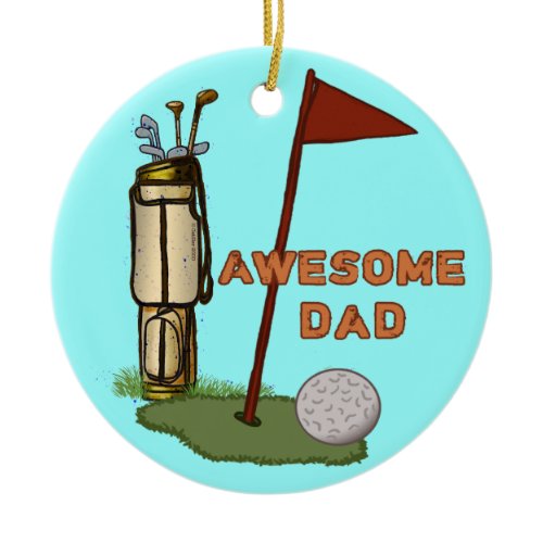 Awesome Golf Dad  ornament