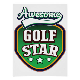 Awesome Golf Star Poster
