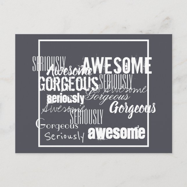 Awesome Gorgeous Inspiration Motivation Postcard (Front)