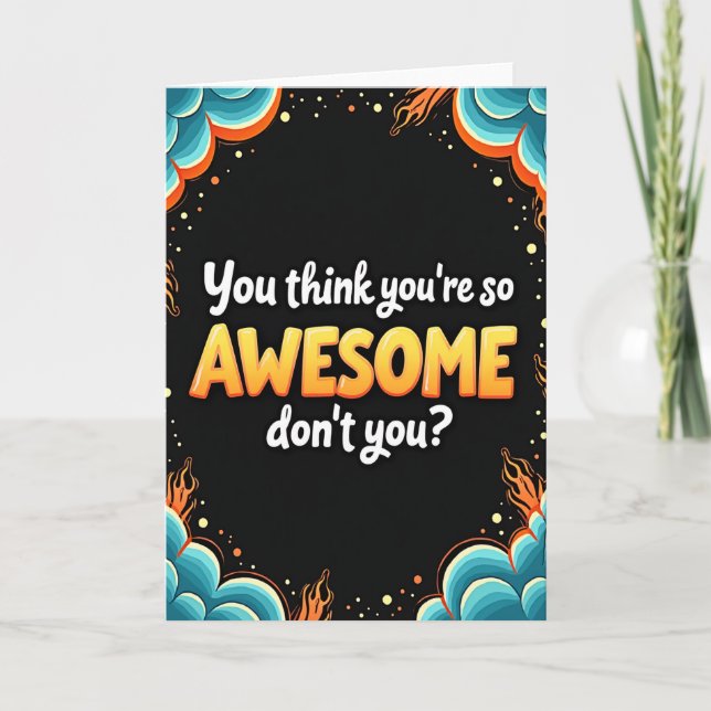 Awesome Gradient Birthday Card (Front)