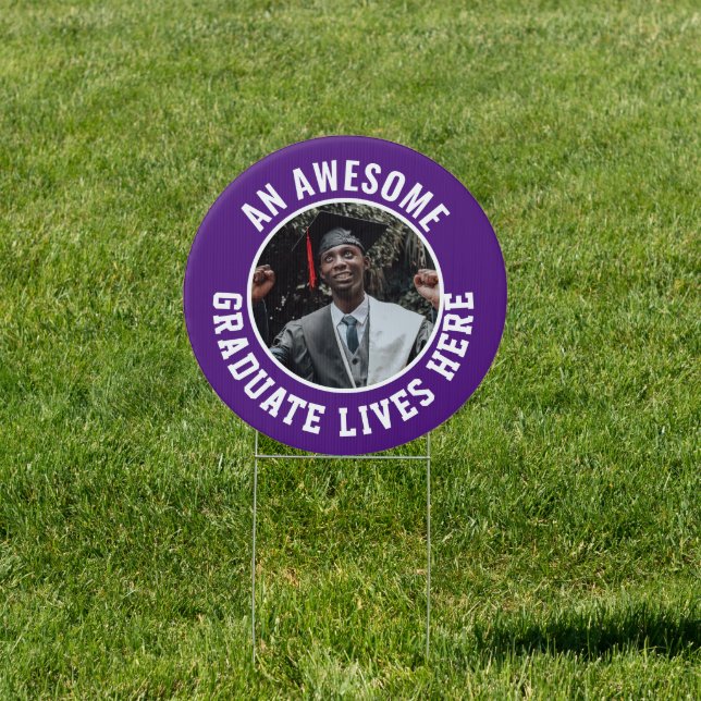 Awesome GRADUATE with Photo Sign (Insitu)