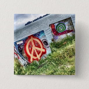 Awesome Graffiti Art in Berkeley California Button