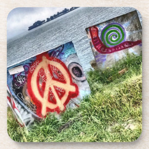 Awesome Graffiti Art in Berkeley California Drink Coaster