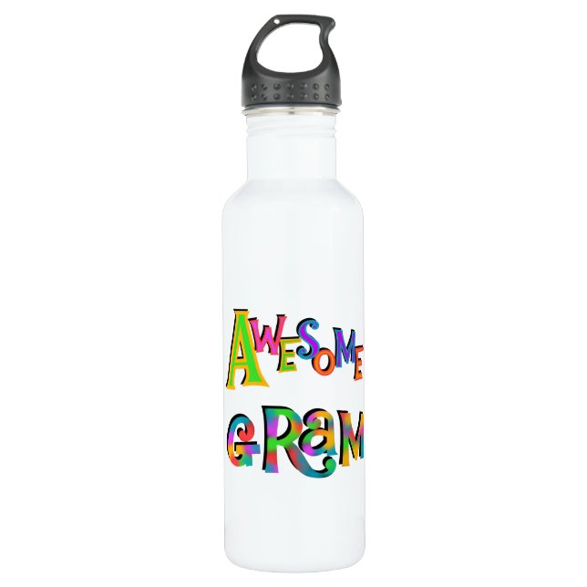 Awesome Gram T-shirts and Water Bottle (Front)
