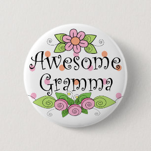 Awesome Gramma T-Shirt Pinback Button