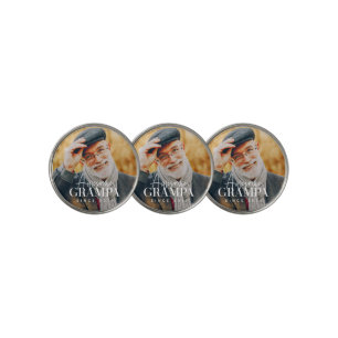 Awesome Grampa Since 20XX Simple Elegant Photo Golf Ball Marker