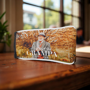 Awesome Grampa Since 20XX Simple Elegant Photo Golf Head Cover