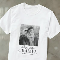 Awesome Grampa Since 20XX Simple Elegant Photo