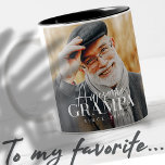 Awesome Grampa Since 20XX Simple Elegant Photo Two-Tone Coffee Mug<br><div class="desc">This simple and modern design is composed of serif and cursive typography and add a custom photo</div>