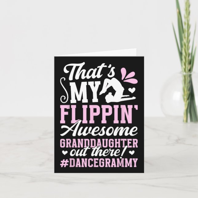Awesome Granddaughter Dance Grammy Of A Dancer Gra Card (Front)
